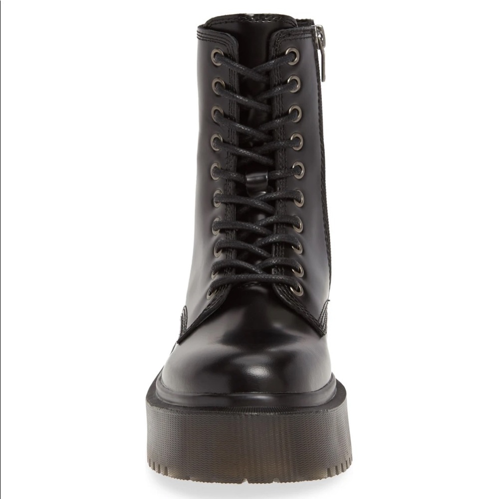 Jeffrey Campbell Sopas Lugged Platform Leather Combat Boot Black Size 8.5 - Picture 5 of 15